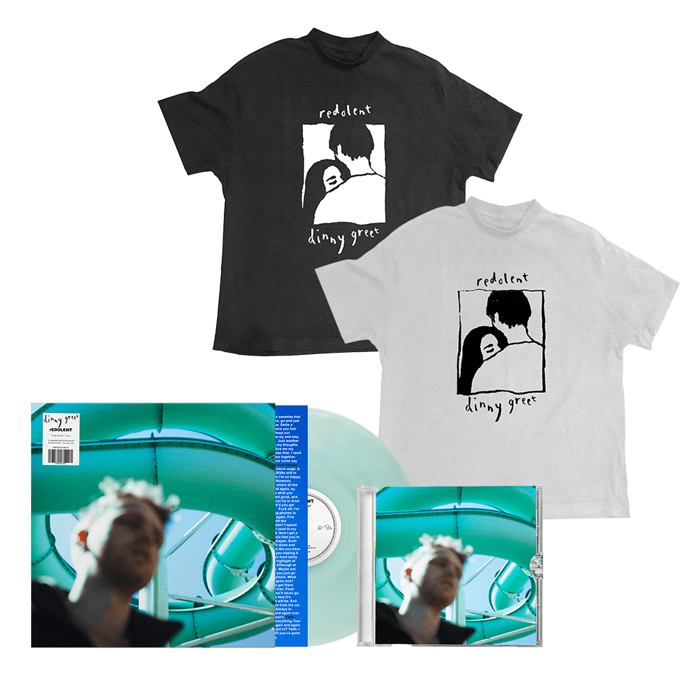 dinny greet Transparent Blue Vinyl + CD + T-Shirt + 12" Print by rEDOLENT