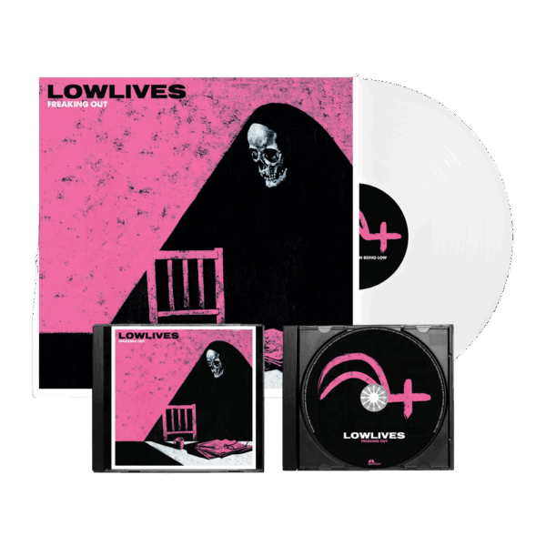 Freaking Out White Vinyl LP + CD Album by LOWLIVES