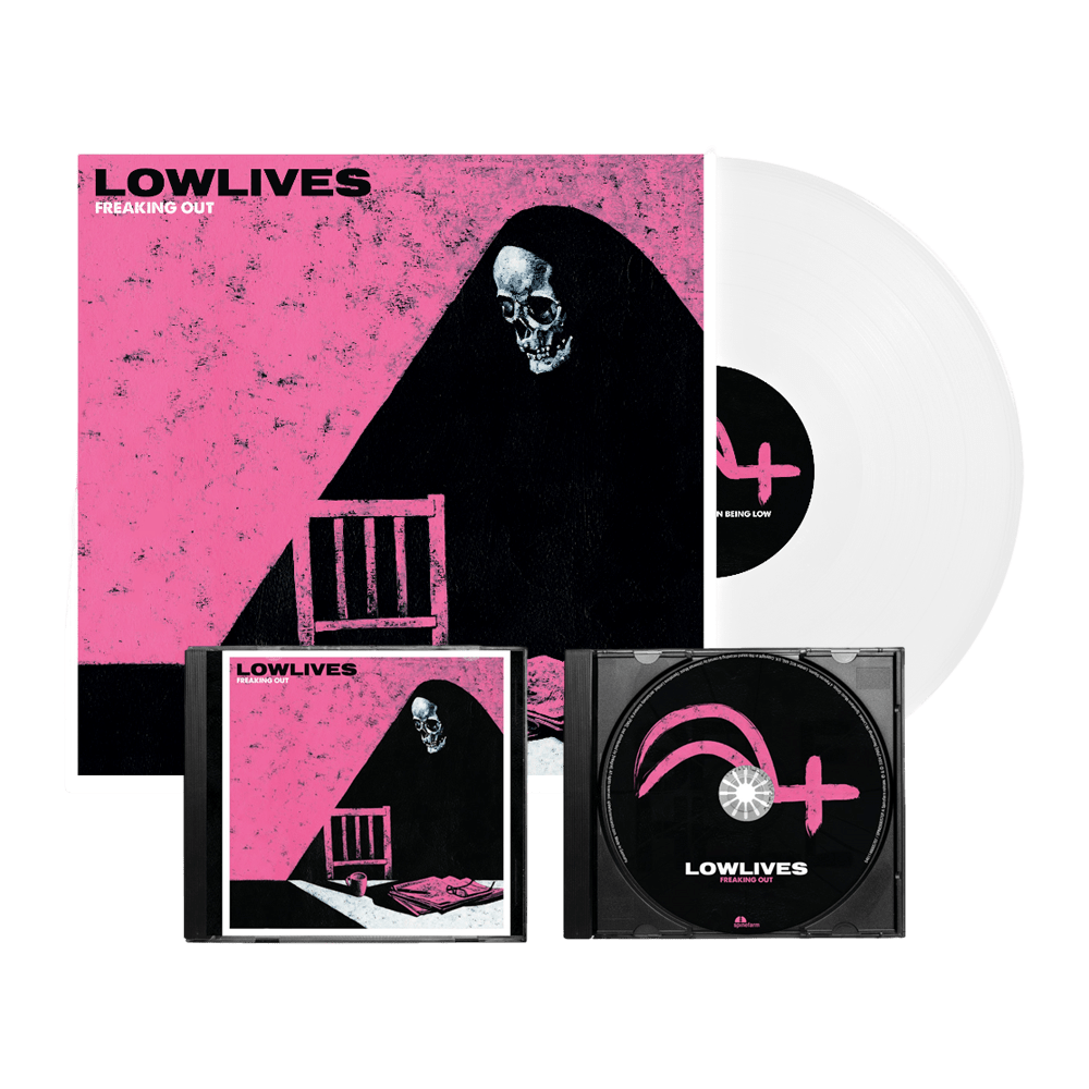 Freaking Out White Vinyl LP + CD Album by LOWLIVES