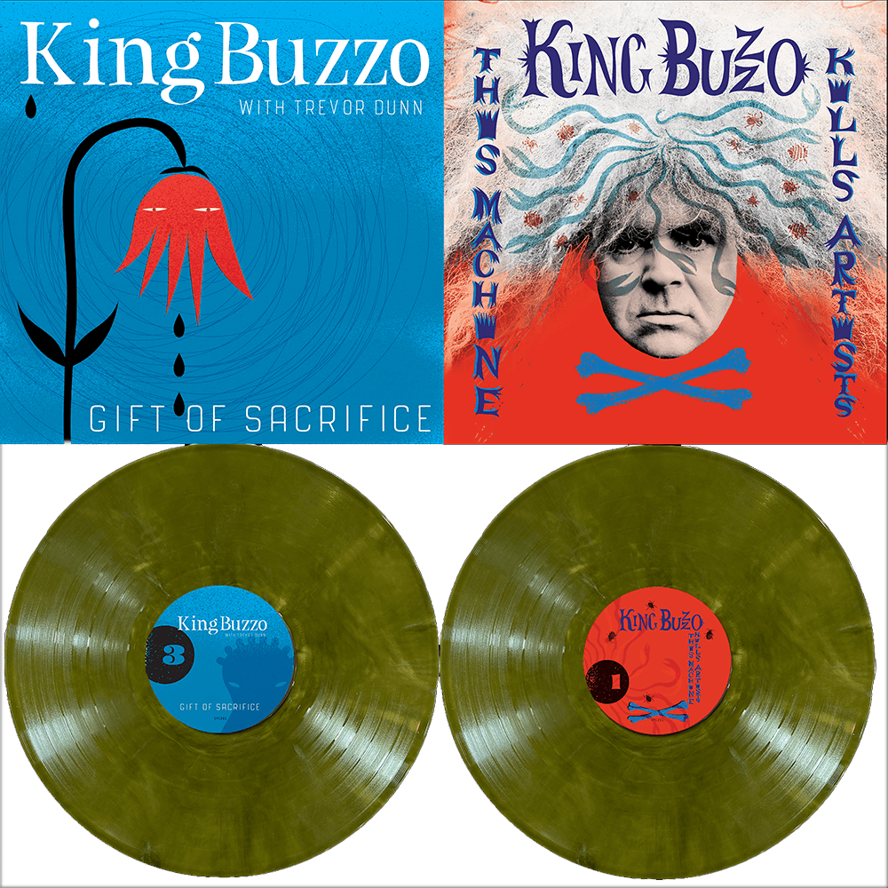 This Machine Kills Artists + Gift Of Sacrifice Puke Green Double Vinyl by King Buzzo