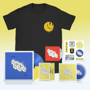 Meltdown CD (Signed) + Heavyweight Split Yellow + Blue Vinyl (Blue Cover) (Signed) with Sticker Sheet + Cassette + T-Shirt [Inc Bonus CD] by Twin Atlantic