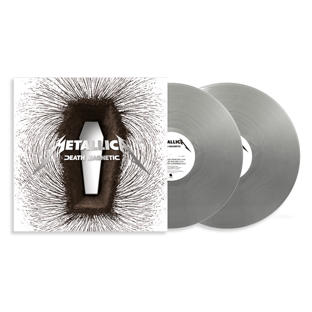 Death Magnetic Silver Double Vinyl by Metallica