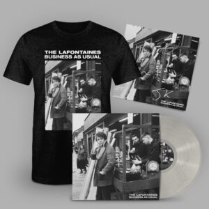 'Business As Usual' Pearl White Vinyl, T-Shirt + Signed Print by The LaFontaines