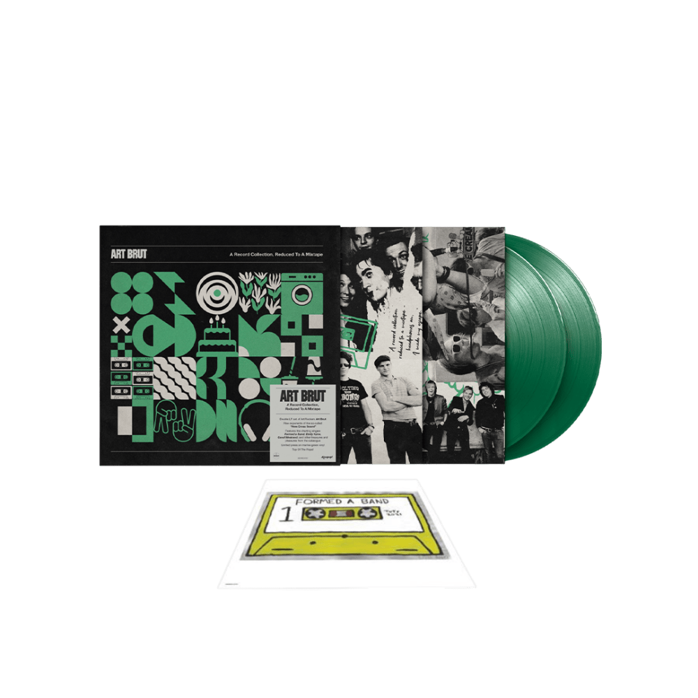 A Record Collection, Reduced To A Mixtape Signed Green Double Vinyl by Art Brut