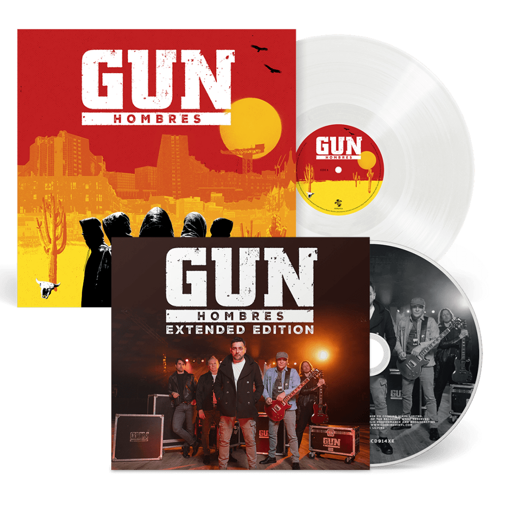 Hombres (Extended Edition) CD + White Vinyl by Gun