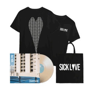 Ch&agne Coloured Vinyl + T-Shirt + Tote Bag by Sick Love