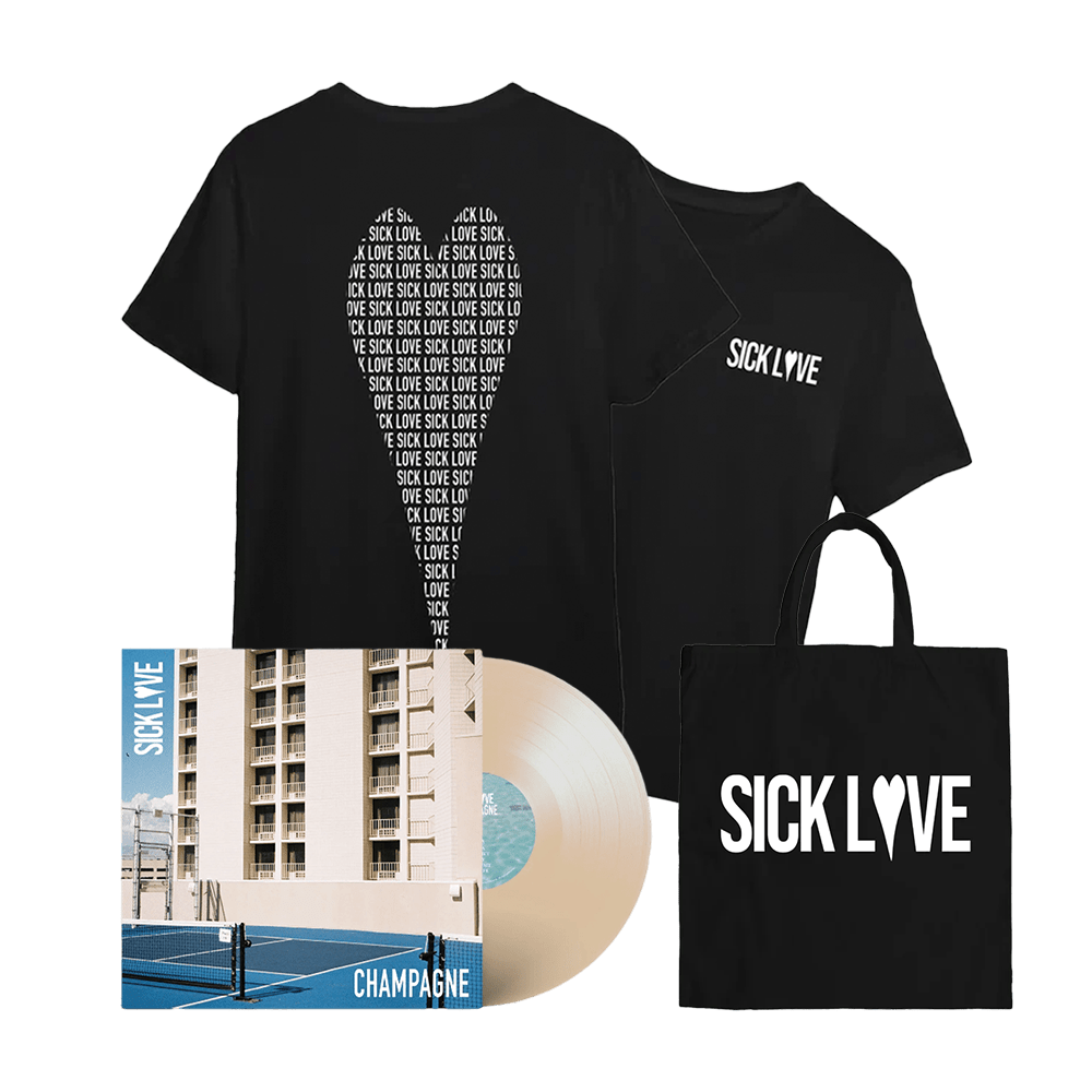 Champagne Coloured Vinyl + T-Shirt + Tote Bag by Sick Love