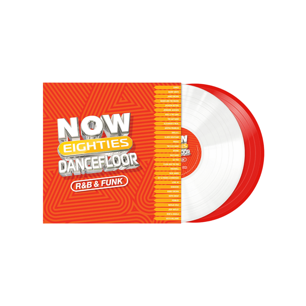 NOW 80's Dancefloor / R&B & Funk Red + White Double Vinyl by Various Artists
