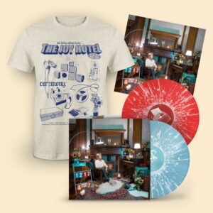 'Ceremony' Blue/Red Double Vinyl with White Splatter + 'Flash-Book' T-Shirt + Signed Print by The Joy Hotel