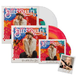 Beneath The Neon Glow CD + White Vinyl + Signed Red & Orange 'Fruit Salad' Sunburst Vinyl by Elles Bailey