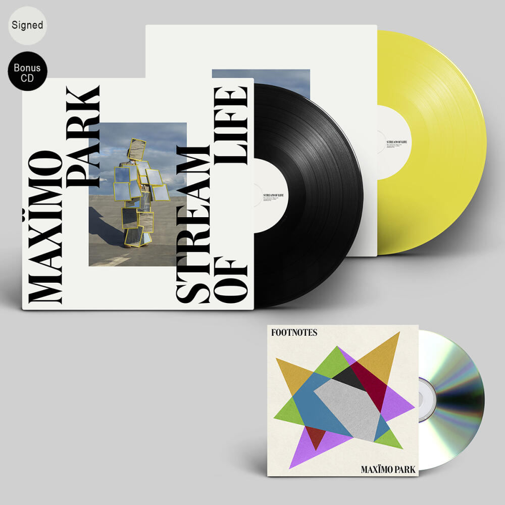 Stream Of Life Gatefold Lime Green Vinyl - Signed / Black Vinyl - Signed [Inc Bonus CD] by Maximo Park