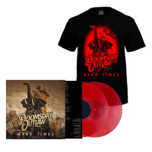 Hard Times Transparent Red Double Vinyl + T-Shirt by Doomsday Outlaw
