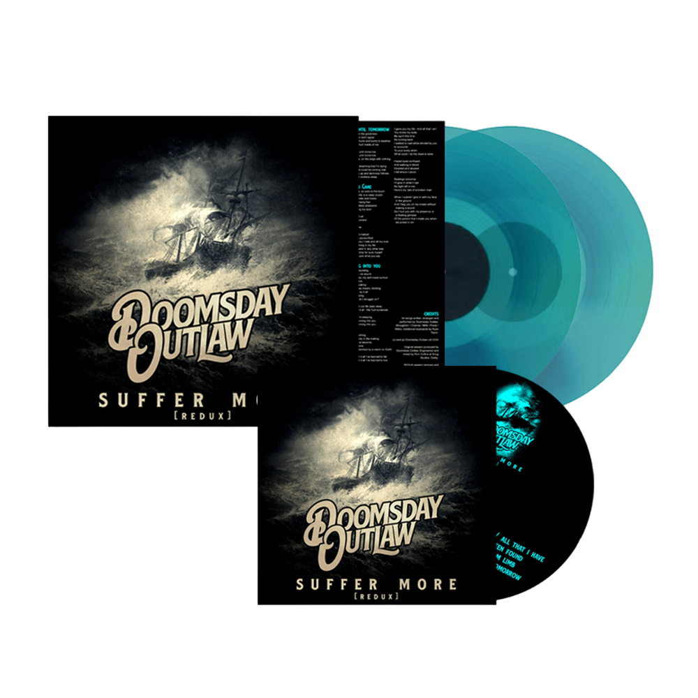 Suffer More Transparent Blue Double Vinyl + CD by Doomsday Outlaw
