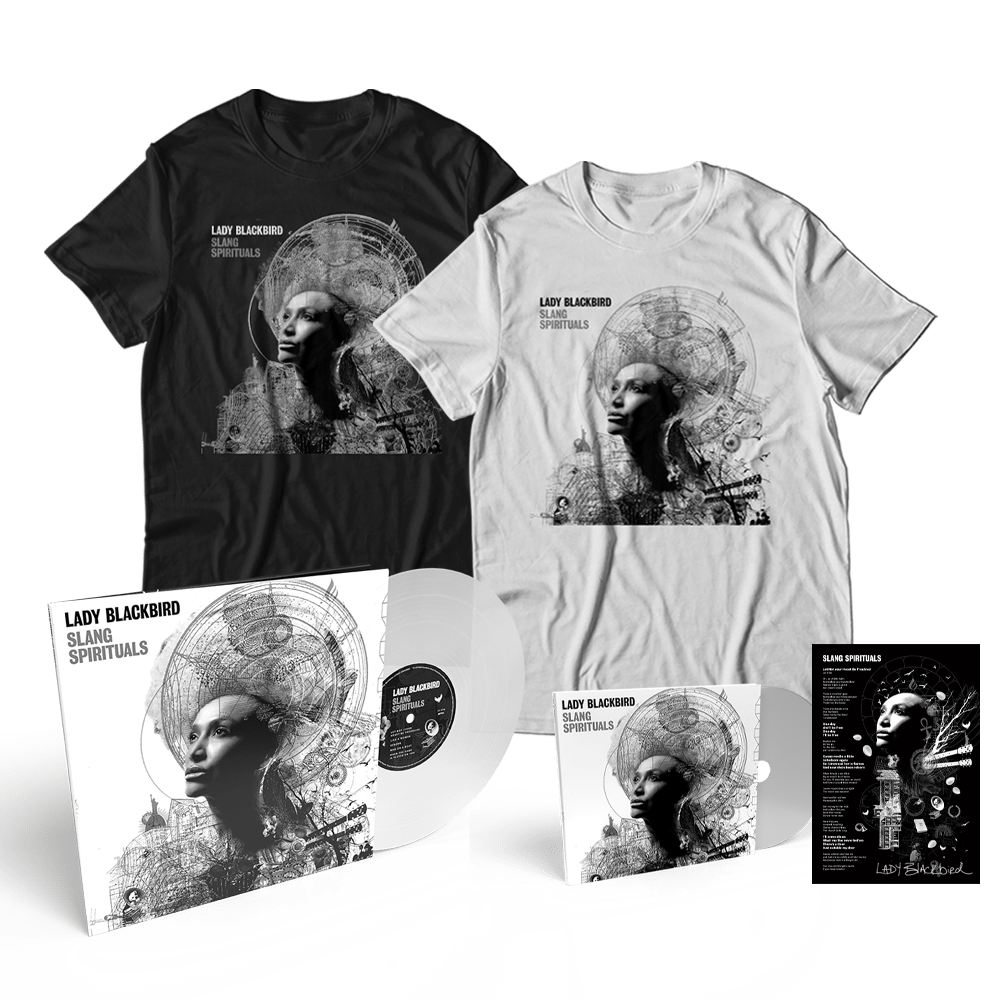 Slang Spirituals CD + Clear Vinyl + T-Shirt [Inc Signed Poem Print] by Lady Blackbird