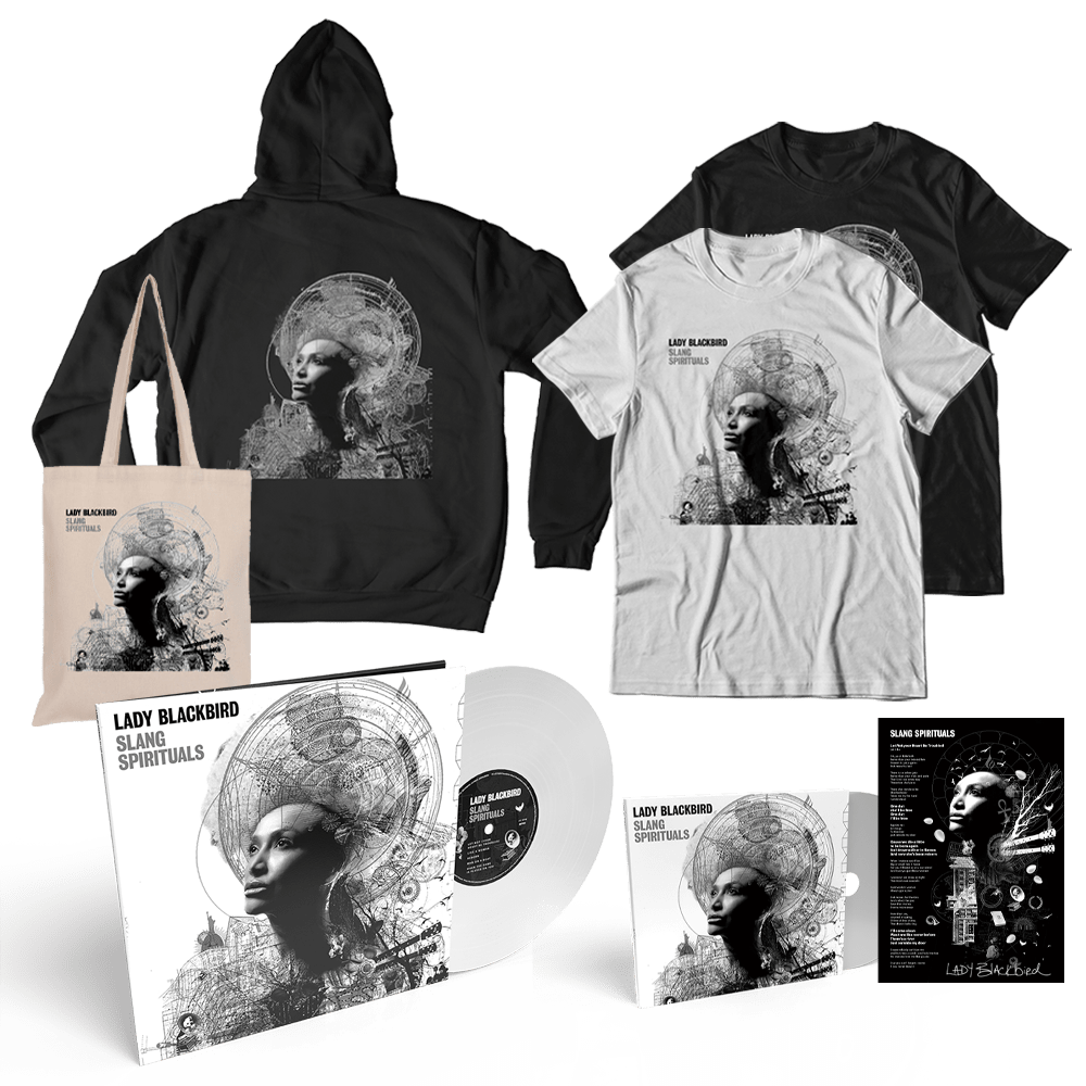 Slang Spirituals CD + Clear Vinyl + T-Shirt + Hoodie + Tote Bag [Inc Signed Poem Print] by Lady Blackbird