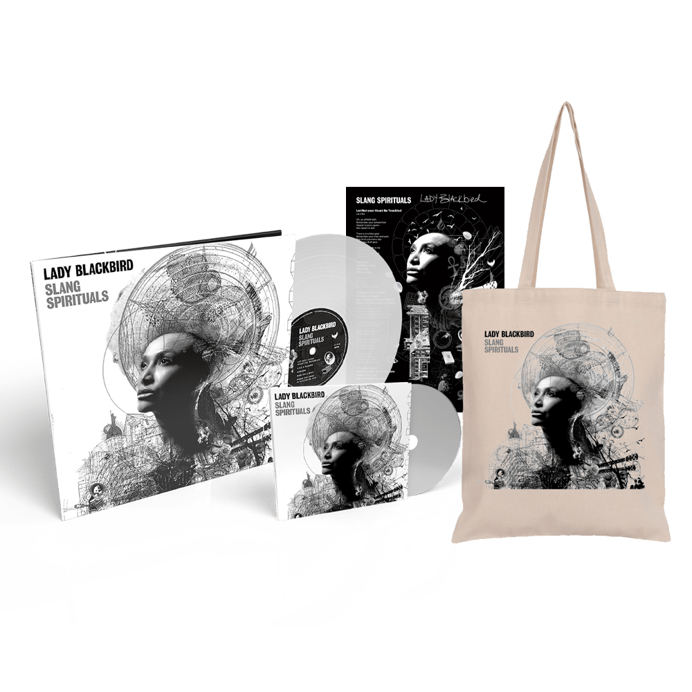 Slang Spirituals CD + Clear Vinyl + Tote Bag [Inc Signed Poem Print] by Lady Blackbird