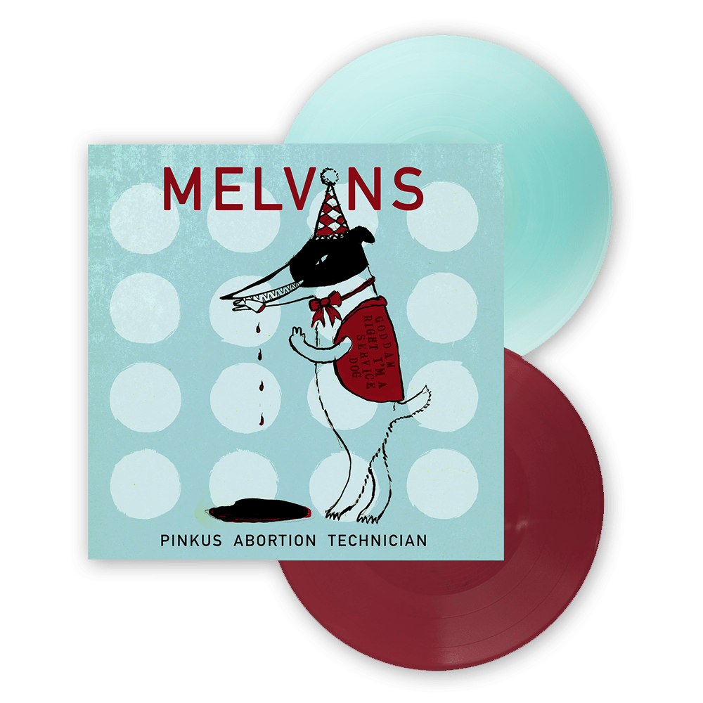 Pinkus Abortion Technician Double Electric Blue/Oxblood Coloured Double LP by Melvins