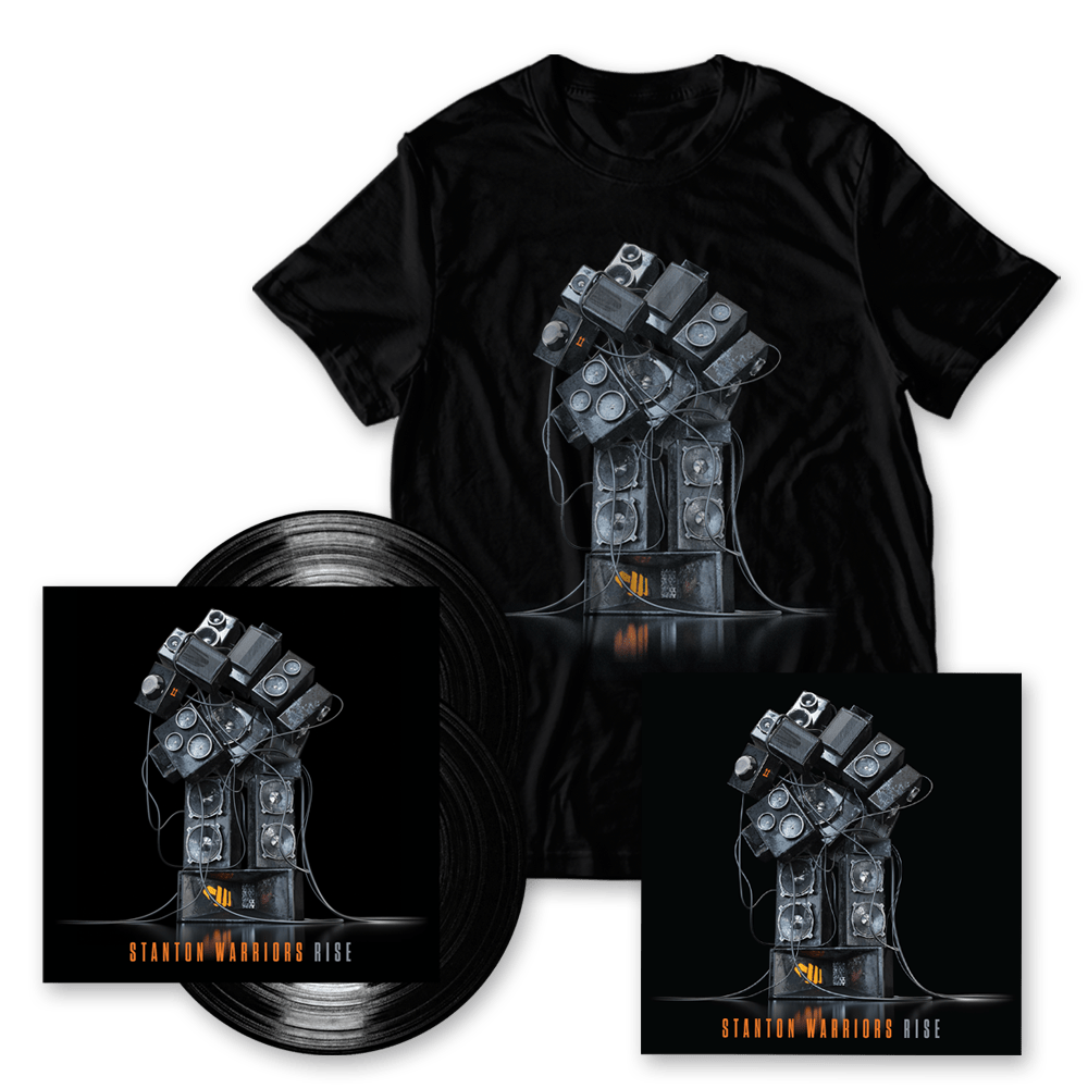 Rise Double Vinyl + Album Art T-Shirt + Artwork Print by Stanton Warriors