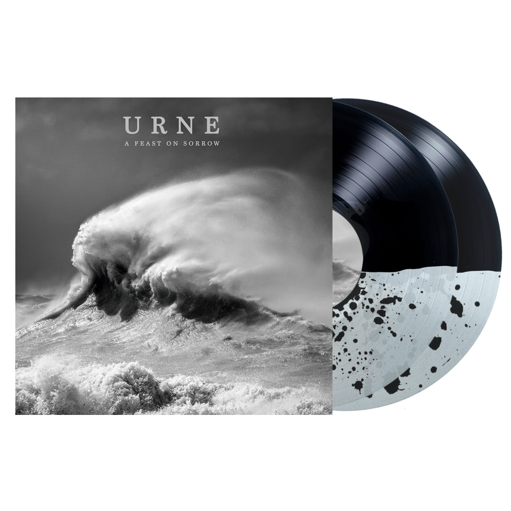 A Feast On Sorrow Clear with Black Splatter Double Vinyl by Urne