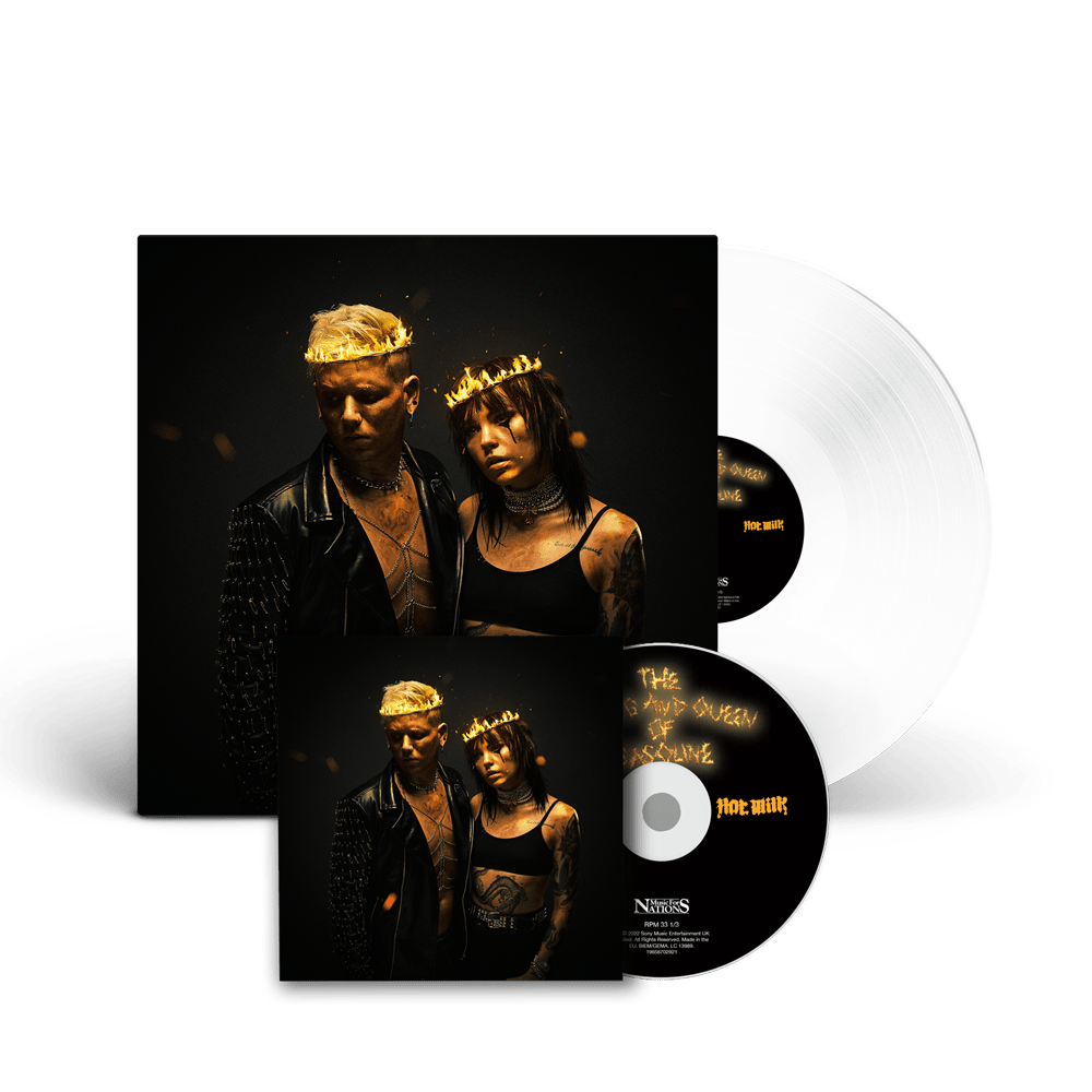 The King and Queen of Gasoline White Vinyl EP + CD by Hot Milk