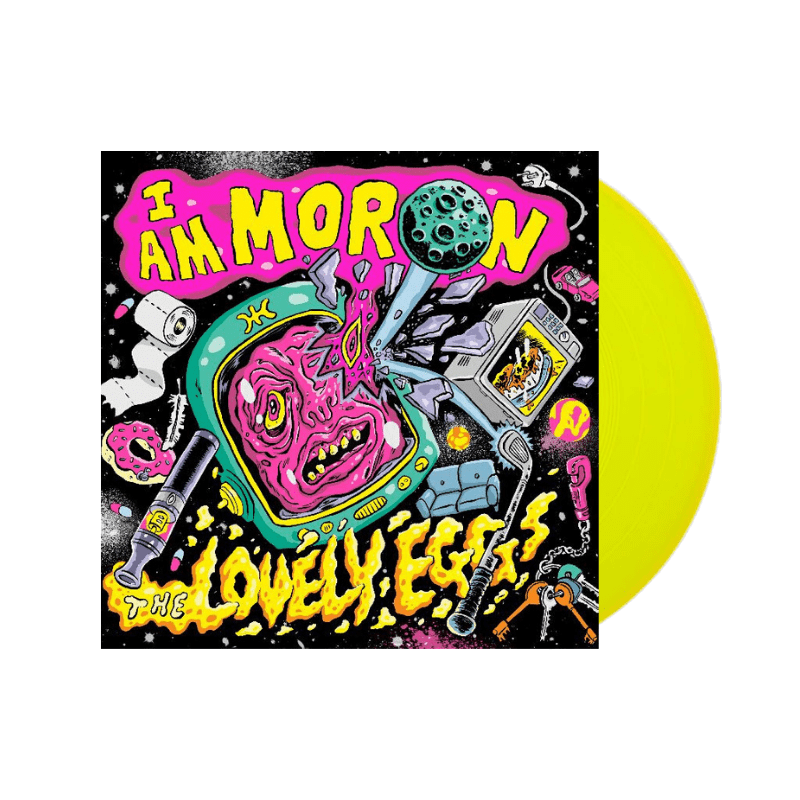 I Am Moron Neon Yellow LP by The Lovely Eggs