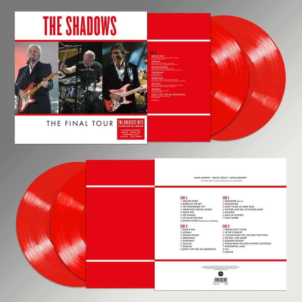 The Final Tour - Live Red  Double Vinyl by The Shadows