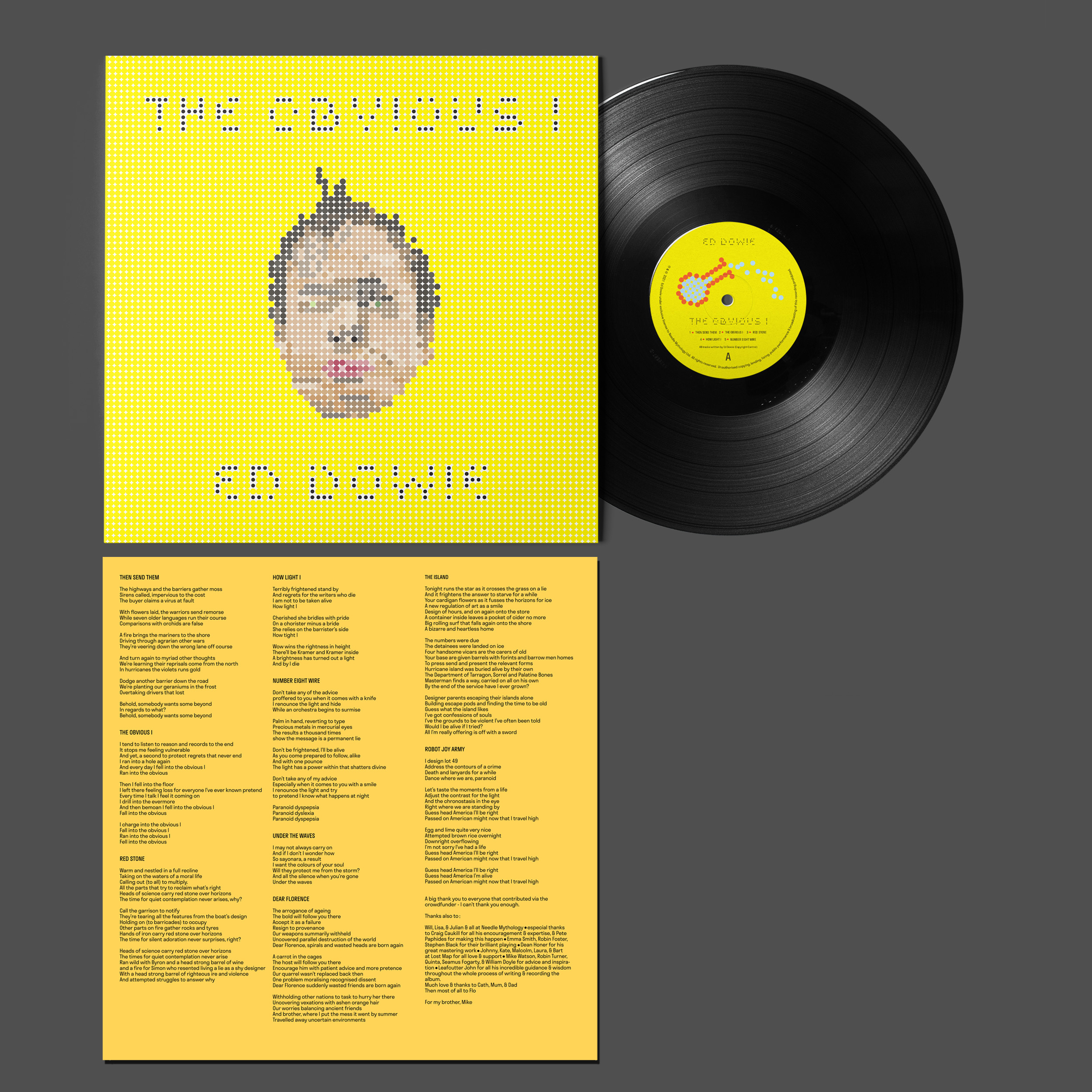 The Obvious I Heavyweight Black Heavyweight LP by Ed Dowie