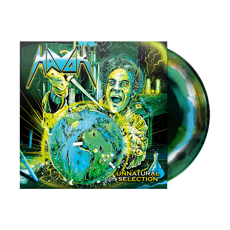 Unnatural Selection Black/Green/Blue/White Swirl LP by Havok