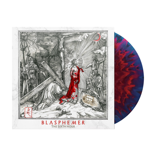The Sixth Hour Black/Clear/Red Splatter LP by Blasphemer
