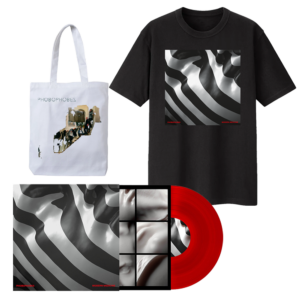 Modern Medicine Red Vinyl + Black T-Shirt + Tote Bag by Phobophobes
