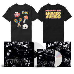Visits From Future Technology CD + White Vinyl + Mumbo Jumbo T-Shirt (Inc 12x12 signed album art print) by Shaun Ryder