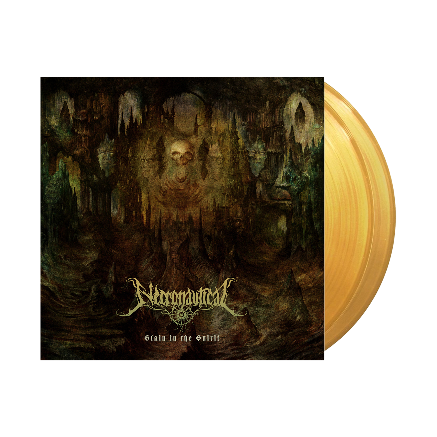 Slain In The Spirit Transparent Amber Double LP by Necronautical