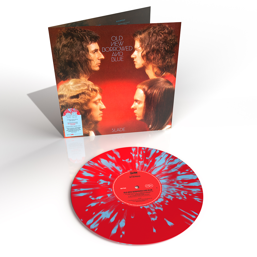 Old New Borrowed And Blue Splatter LP by Slade