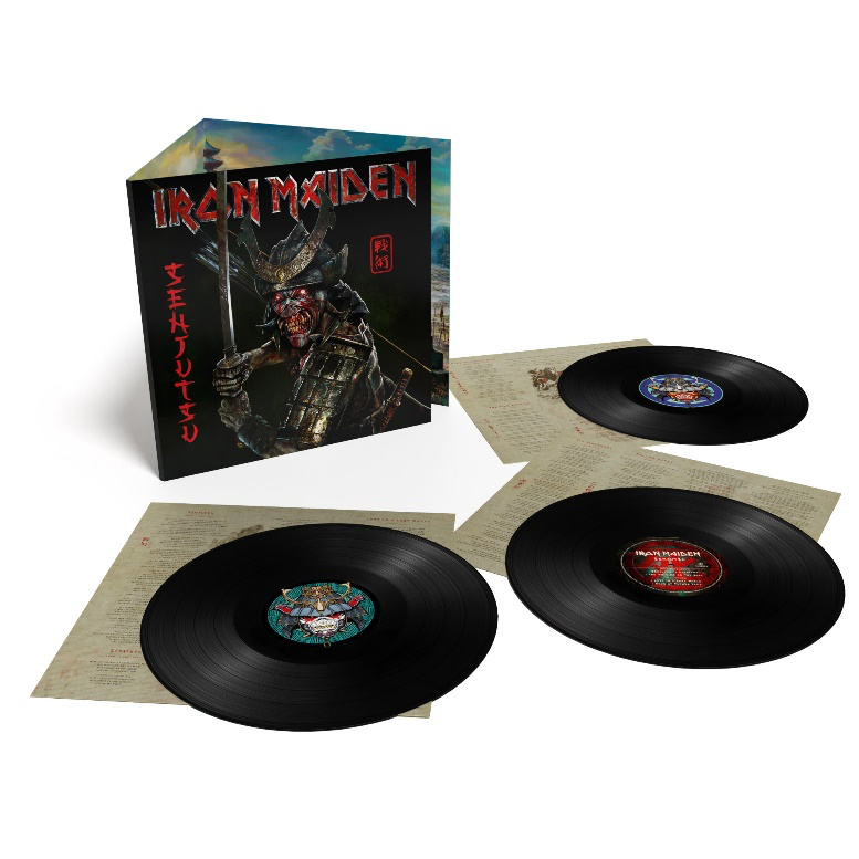 Senjutsu Black Triple Heavyweight LP by Iron Maiden