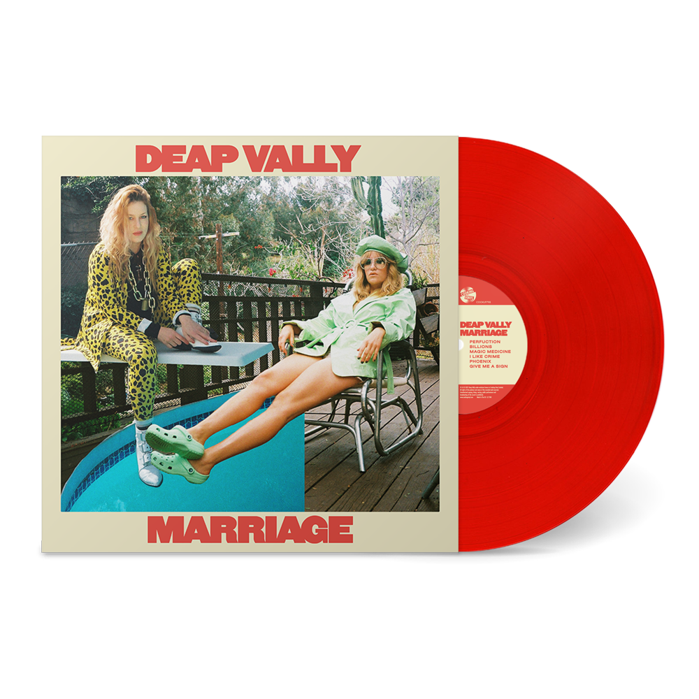 Marriage Transparent Red Vinyl LP by Deap Vally