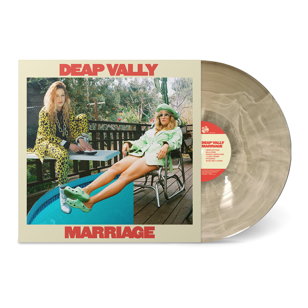 Marriage White/Clear Smoke Vinyl (Exclusive) LP by Deap Vally