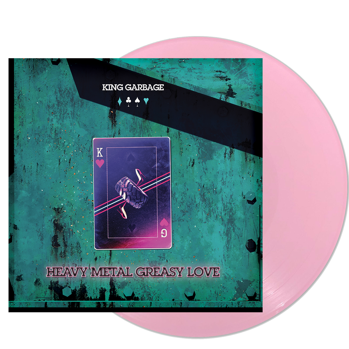 Heavy Metal Greasy Love Pink Vinyl (Exclusive) LP by King Garbage