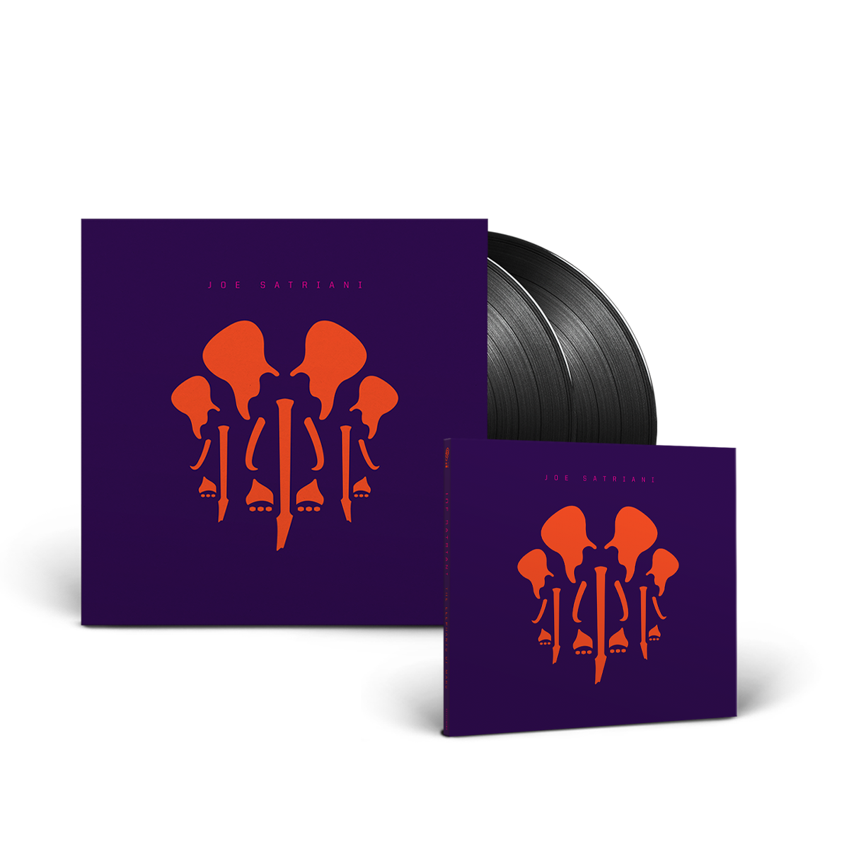The Elephants Of Mars - Ltd. Edition CD Digisleeve + Double Vinyl LP (Black) in Gatefold Bundle by Joe Satriani