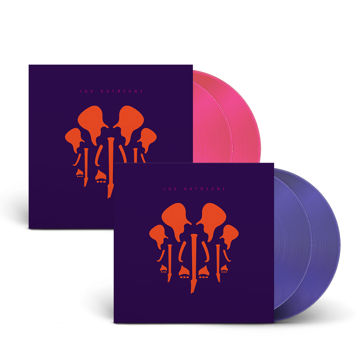 The Elephants Of Mars - Ltd. Edition Double Vinyl LP (Purple) in Gatefold + Ltd. Edition Double Vinyl LP (Pink) in Gatefold Bundle by Joe Satriani