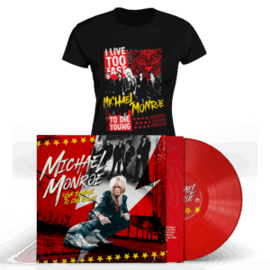 I Live Too Fast to Die Young Red Vinyl & Fitted Ladies' T-Shirt by Michael Monroe