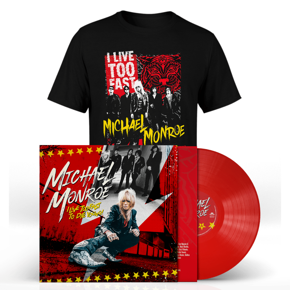 I Live Too Fast to Die Young Red Vinyl & T-Shirt by Michael Monroe