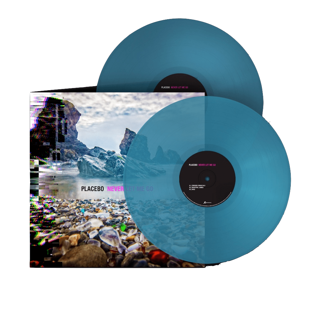 Never Let Me Go Transparent Turquoise Double Vinyl Double LP by Placebo