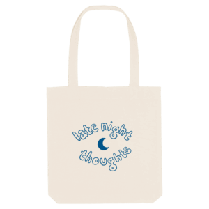 late night thoughts natural tote by shy martin