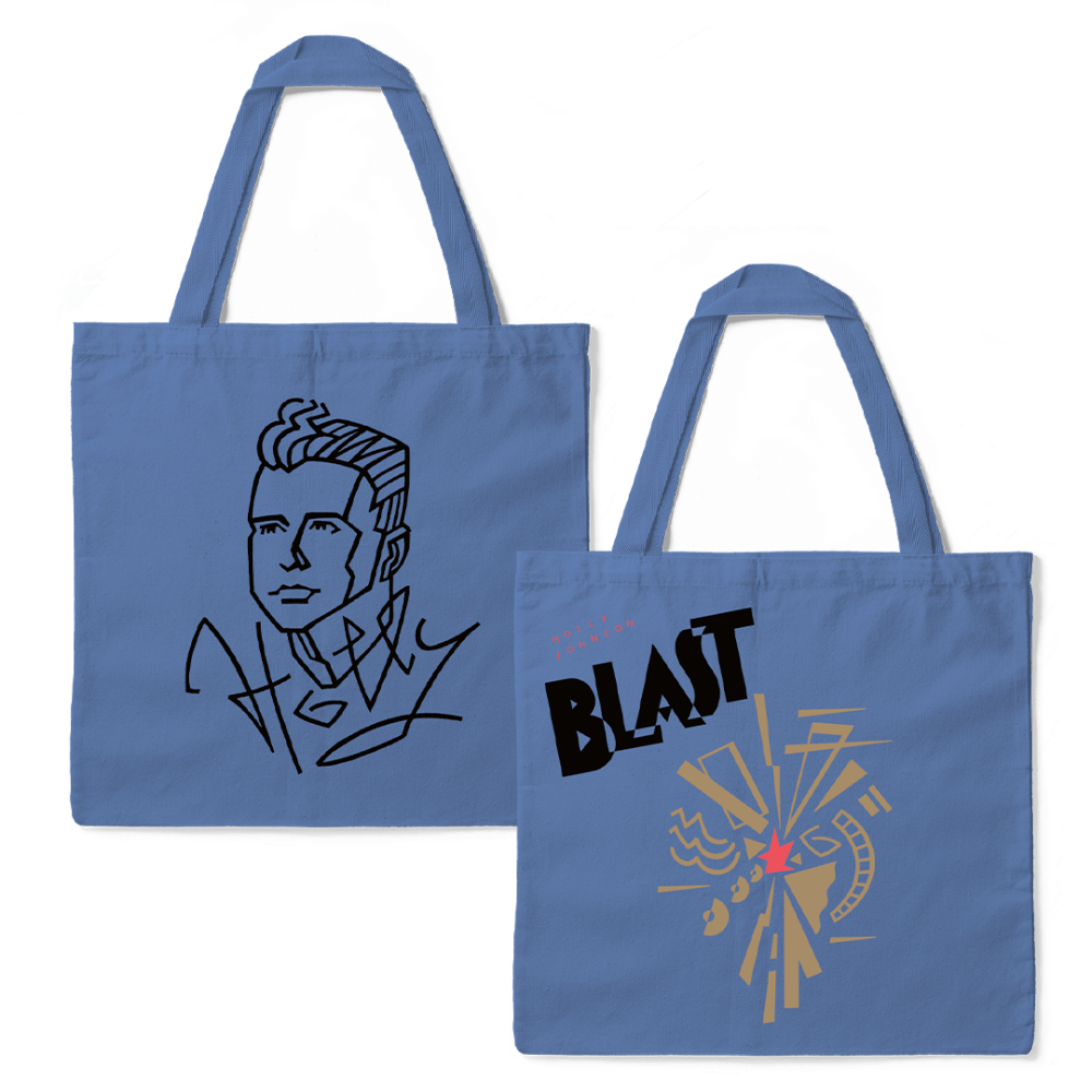 Blast Blue Tote Bag by Holly Johnson
