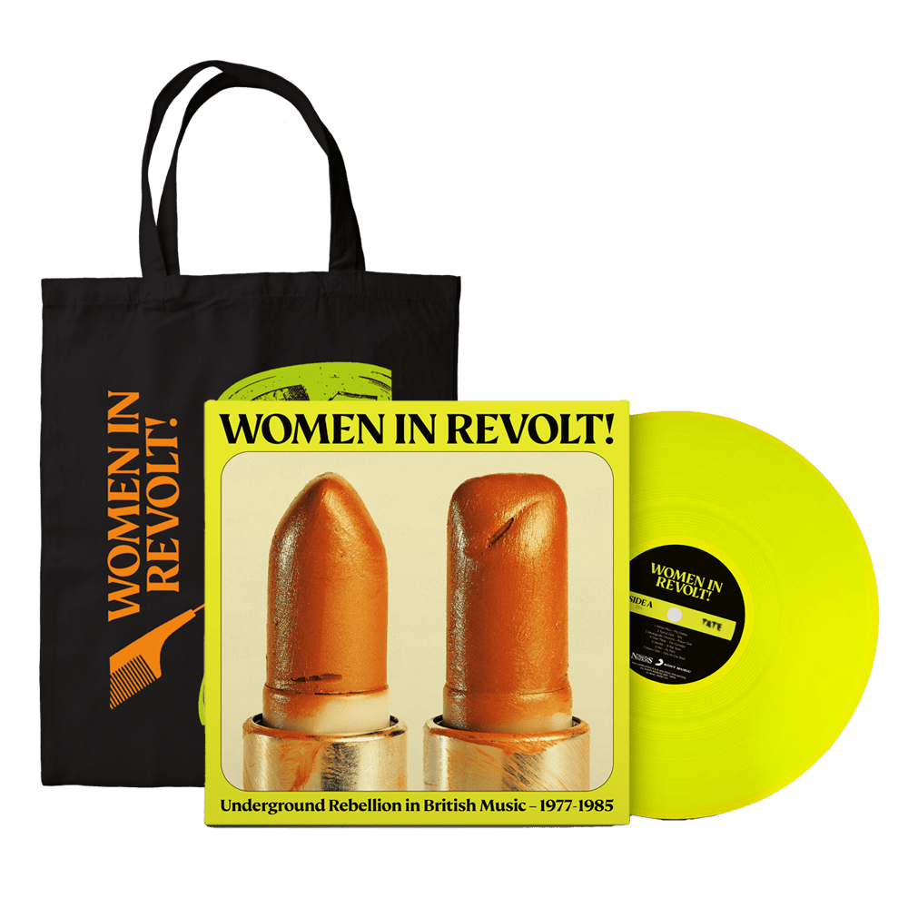 Women In Revolt! Neon Yellow Vinyl & Tote Bag by Women In Revolt!