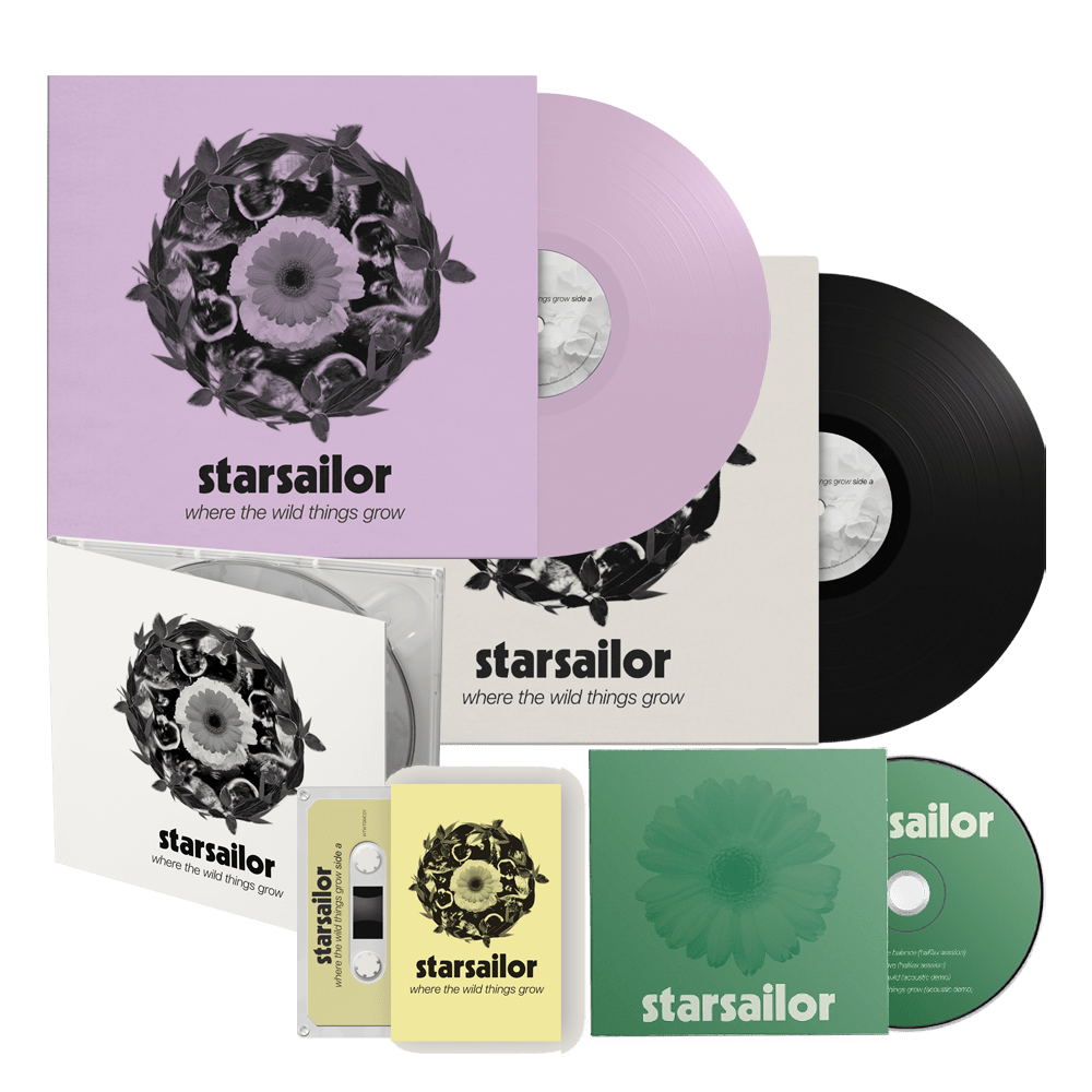 Where The Wild Things Grow Lilac Vinyl + Lily Edition Black Heavyweight Vinyl + CD + Sunflower Cassette by Starsailor
