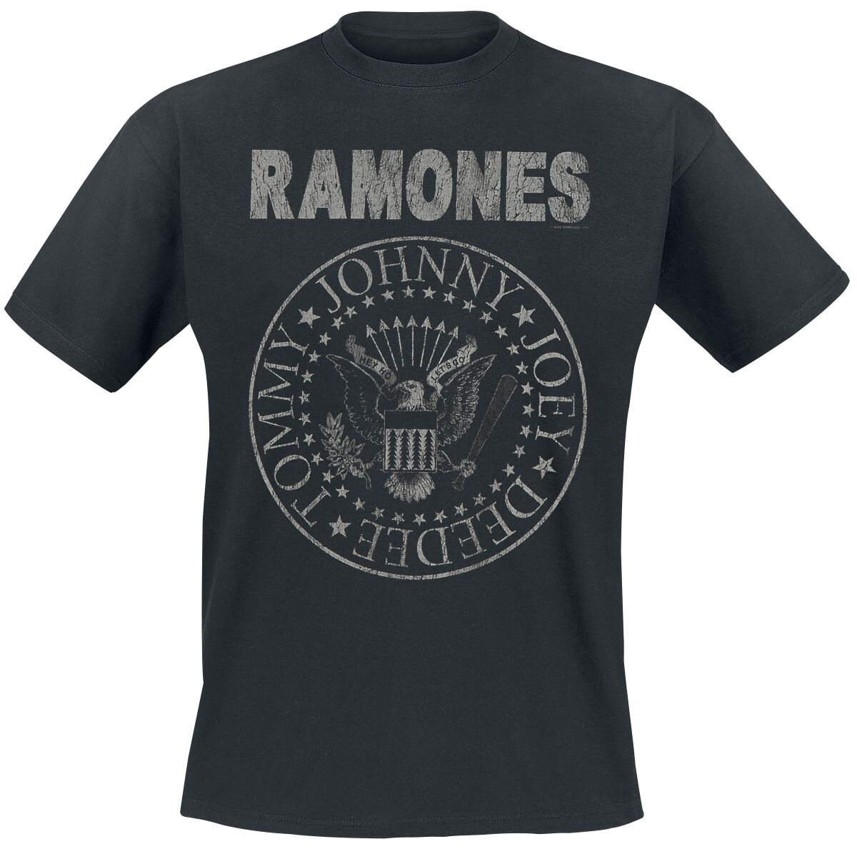 Ramones T-Shirt Hey Ho Let's Go Vintage S to 5XL for Men black