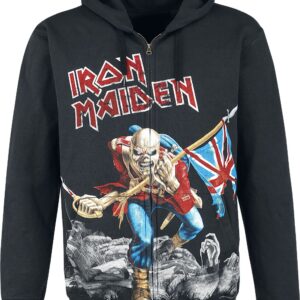 Iron Maiden Hoodie Jacket The Trooper Battlefield M to XXL for Men black