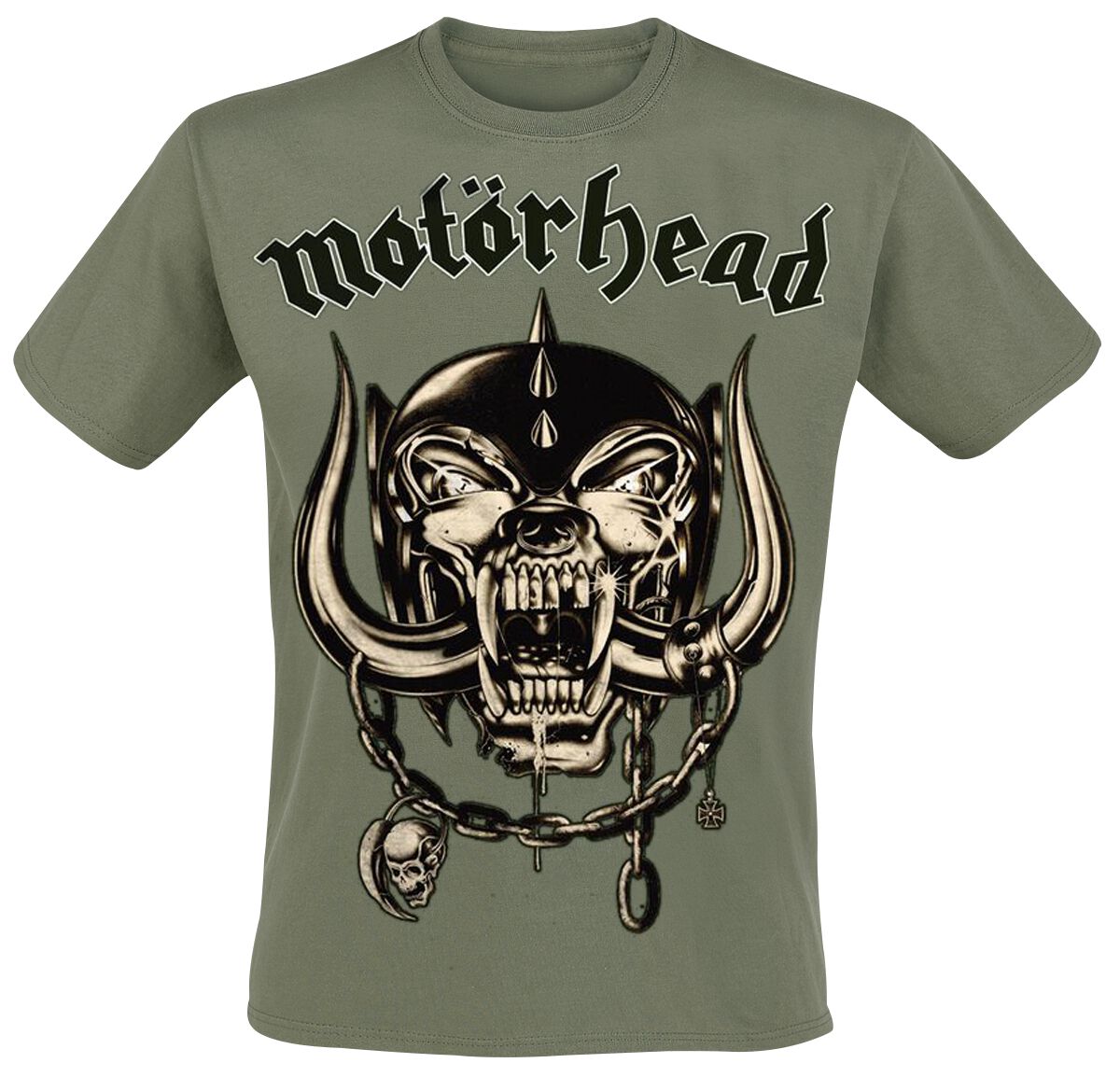 Motorhead T-Shirt Army Green Warpig S to XXL for Men olive