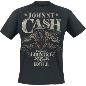 Johnny Cash T-Shirt Original Country Rock n Roll S to 3XL for Men black